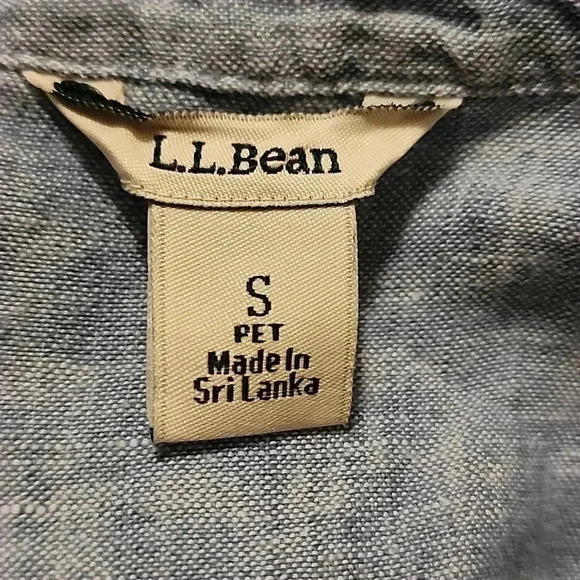 L.L.Bean 100% Linen Long Sleeve Split neck Shirt Tunic Pullover-Size -Small 🩵 - Picture 3 of 6